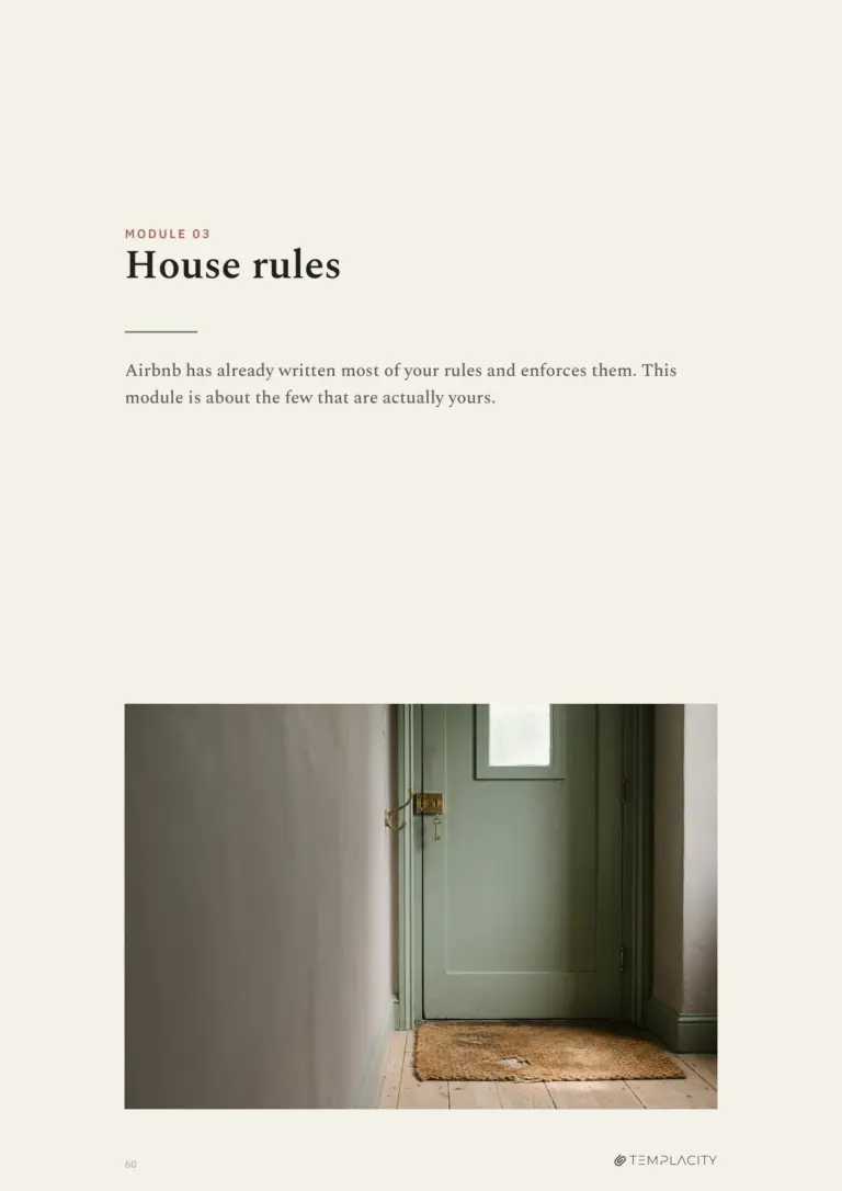 Module 03, House rules