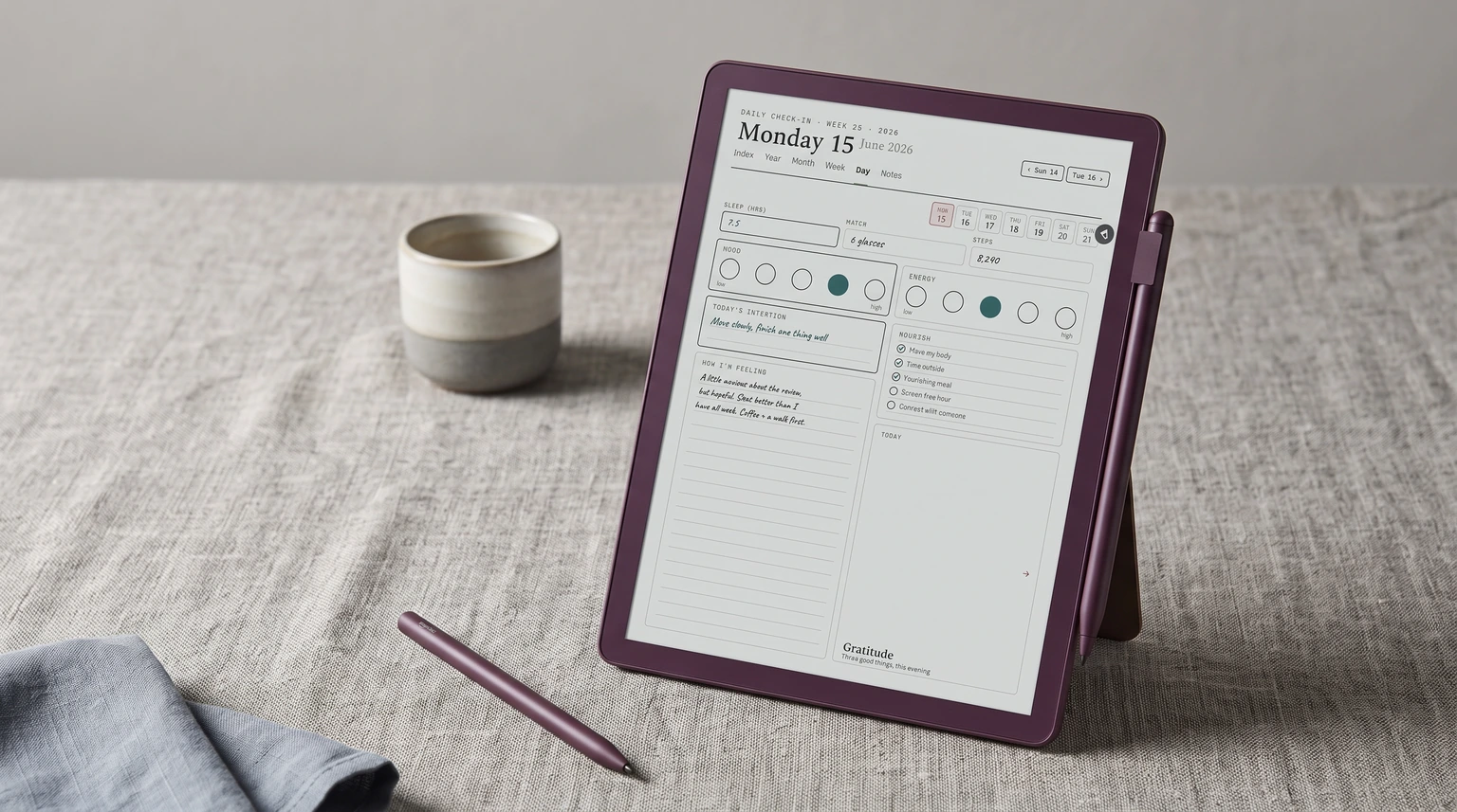 Kindle Scribe Colorsoft Planner Layouts for 2026