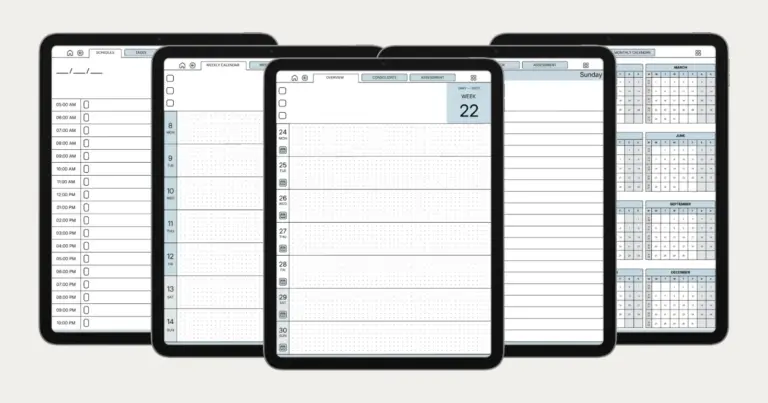 Notability planner set on iPad