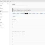 Dashboard-System in OneNote für Windows, leere Seite Heute, so wie sie in deinem Download ankommt