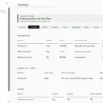 Project System in OneNote for Windows, Portfolio page, filled with sample data