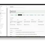Project System in OneNote for Windows on a laptop, Kanban page, filled with sample data