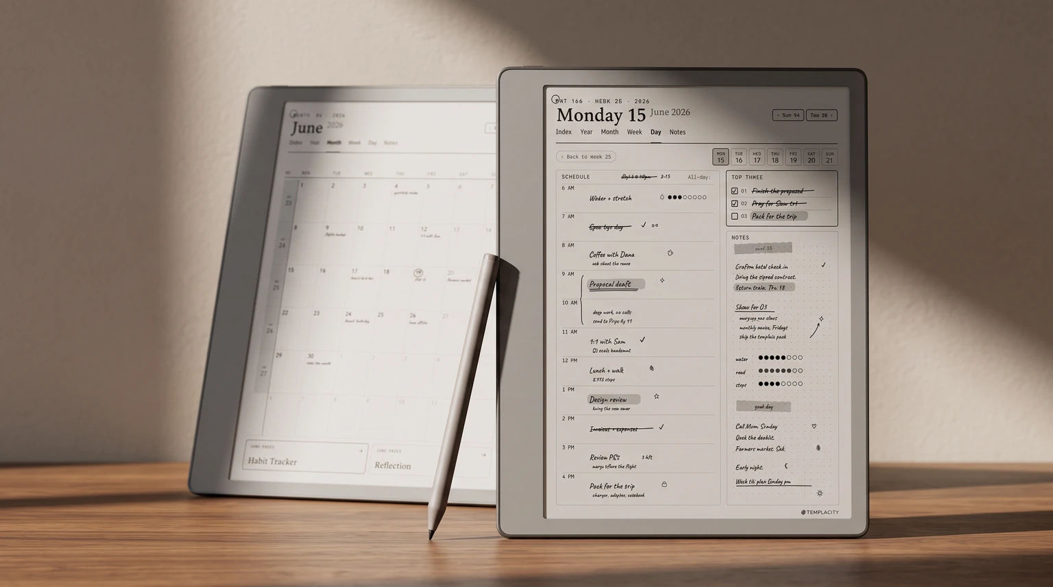reMarkable Paper Pure Templates: 4 for Daily Use