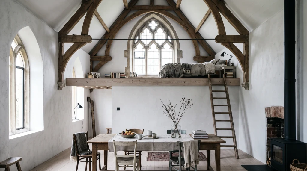 A converted church turned into a home