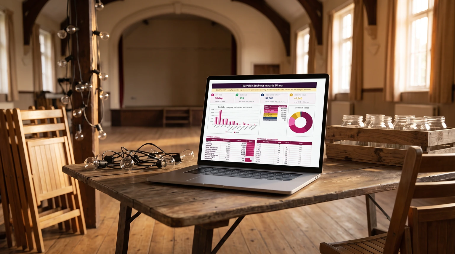 Event Budget Template: Fixed Costs, Per Head and Break-Even