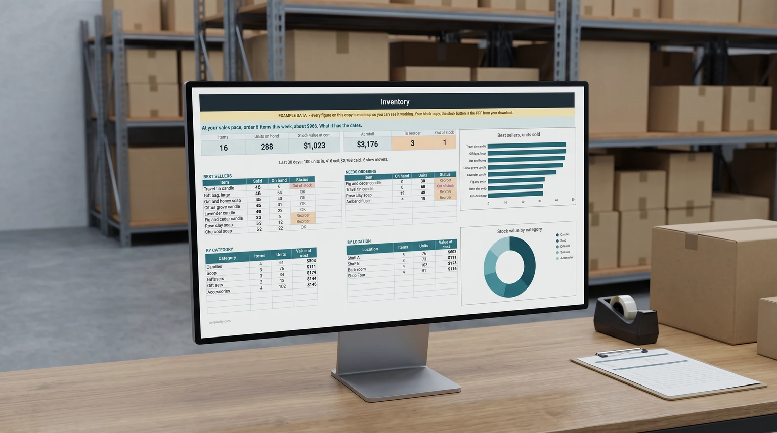 Google Sheets Inventory Template: Log Moves, Not Counts