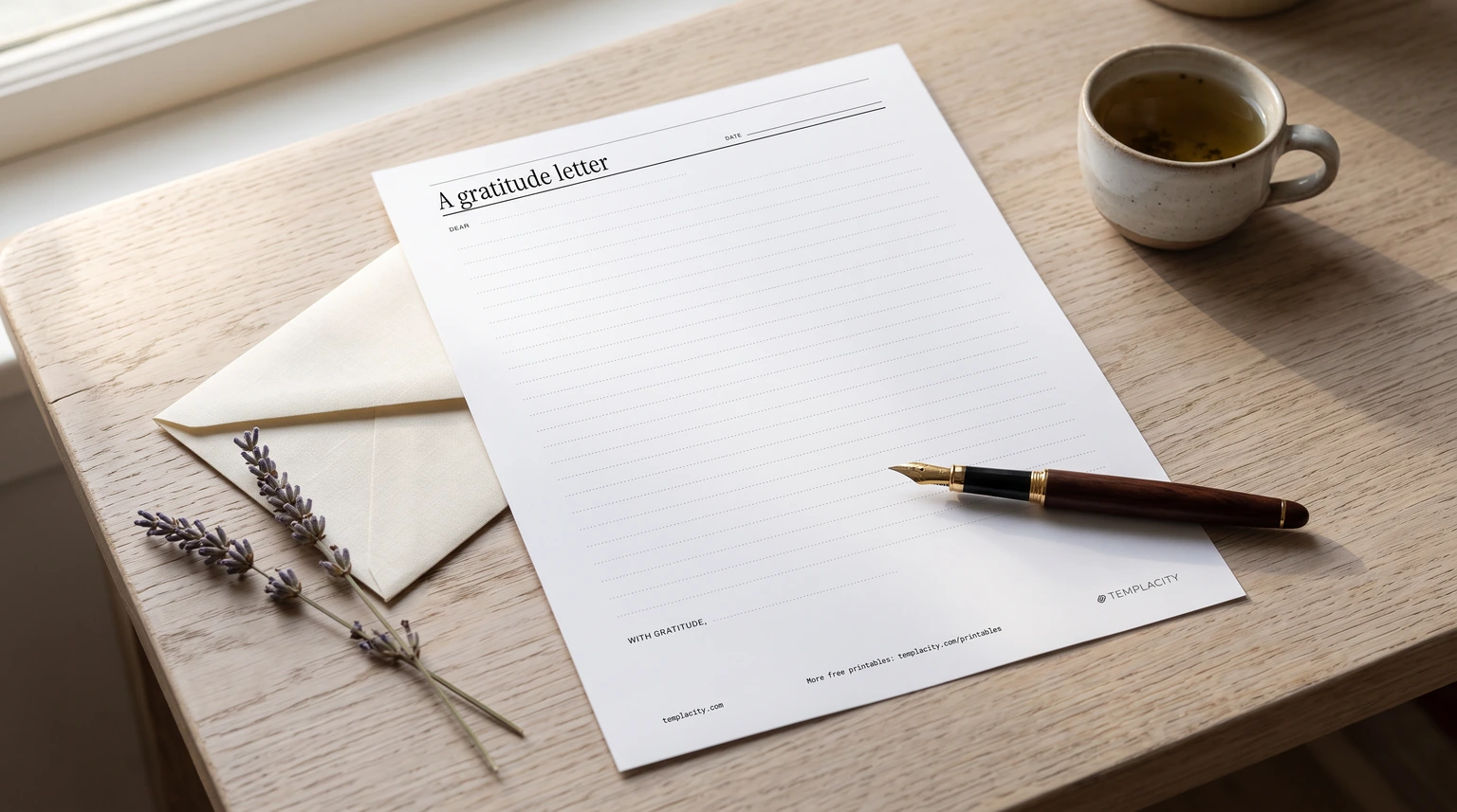 Letter of Gratitude Template: Free Fillable PDF and Examples